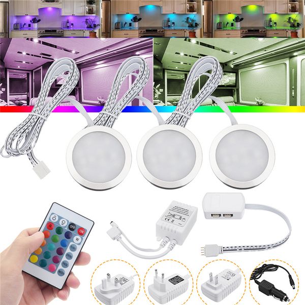 

12v led lamp car interior light rgb wireless control spot light for vw t4 t5 for camper van caravan led decoration lamp