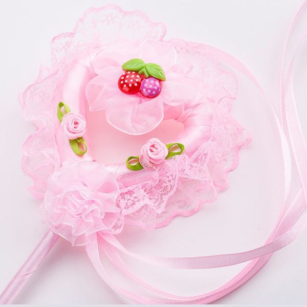

4pcs/set kids flower girl veils crown hairband magic wand necklace bracelet set jewelry headpiece birthday wedding party costume