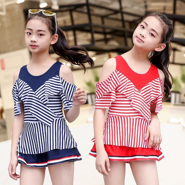 

2019 navy ветер полосатый средний и большой детский купальник женский и большой детский купальник купальник, White;black