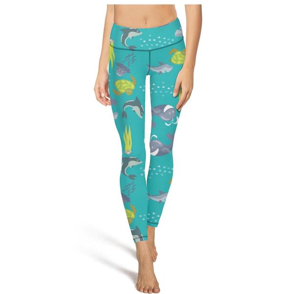 

green shark giftsfashion ladies design yoga pants elasticity casual soft suitable for fitness gifts seabed lorenzo burst orange red evil, Black