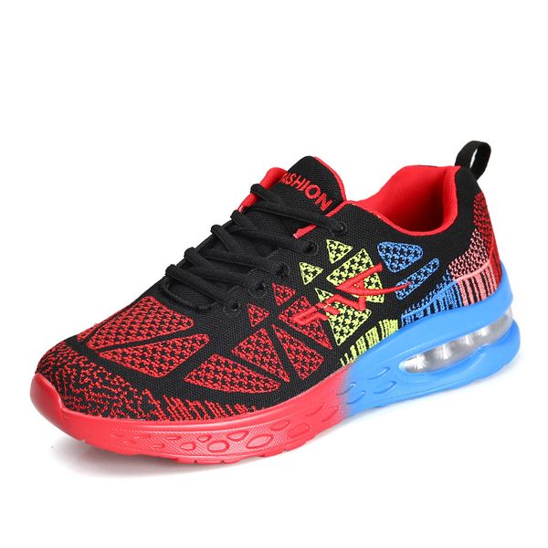 

2019 mixed color design active fashion sneakers size 35-44 breathable mesh upper young summer casual shoes, Black