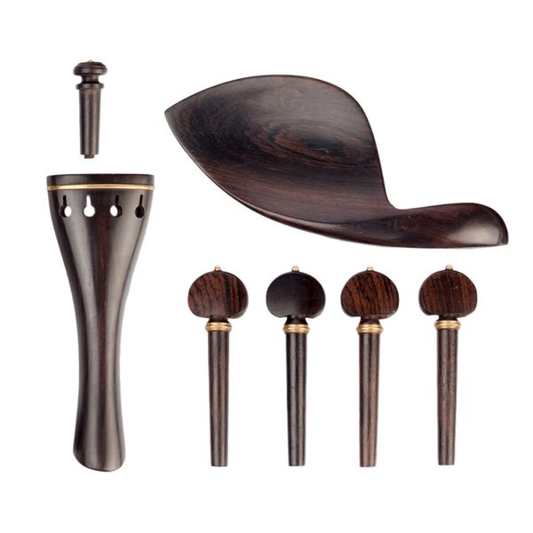 

4/4 ebony violin parts tailpiece +turning pegs+endpin+chinrest violin parts