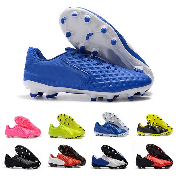 

2019 tiempo legend viii fg 8 men soccer shoes cleats under the radar triple black white women kids mens shoe