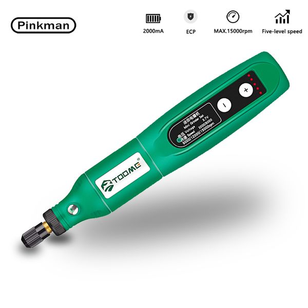 

pinkman cordless mini dremel grinder mini drill 2000ma sandpaper polisher micro rotary tool variable speed dremel accessories