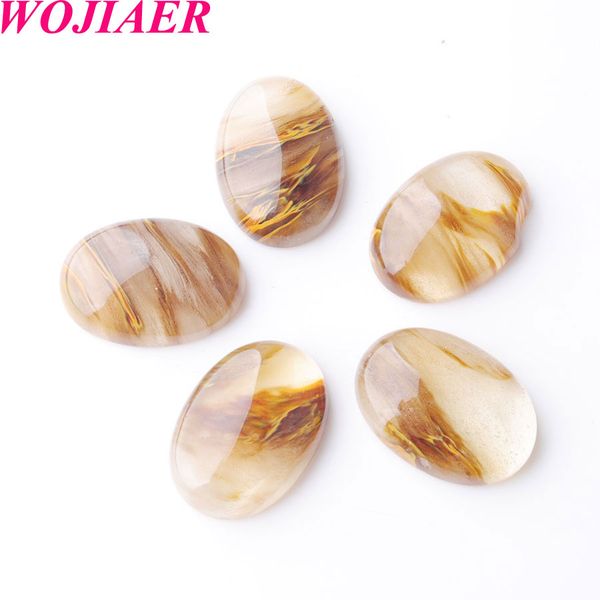 

wojiaer natural cherry quartz gem stone beads oval cabochon cab no drill hole 18x25x7mm jewelry making du8077, Black