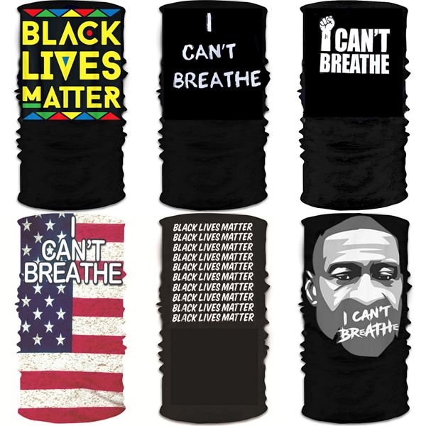 

i cant breathe shipping 2020 neck gaiter scarf bandana with filter dust sun protection multipurpose tube headwear breathable face co #985, Black