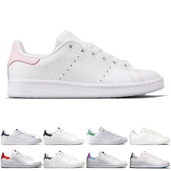 

new fashion smith men women stan shoes black white red blue silver pink smith sneakers casual shoes leathe size 36-44