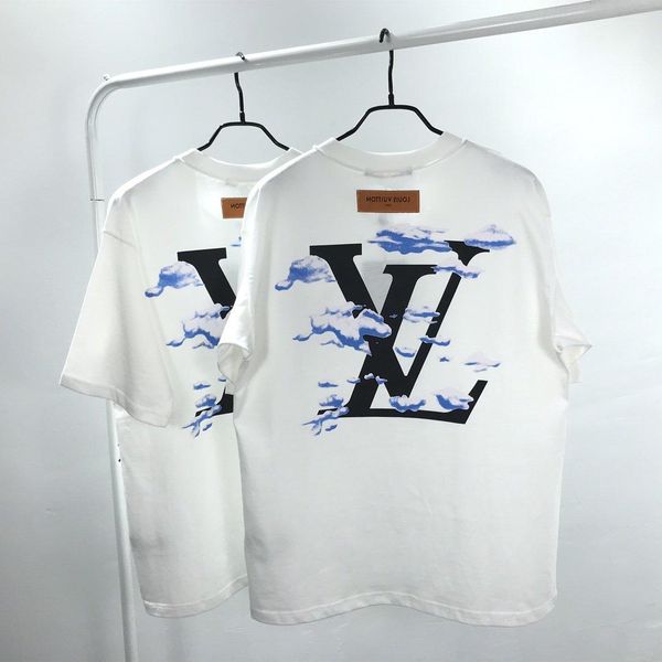 

2020 new brands fashion luxury designer mens womens tshirt clothes summer oversized classic simple clothing casual shirts cloudlogos 5.23, White