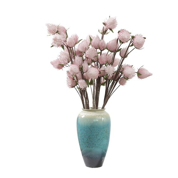 

120 cm artificial dandelion 9 flower heads simulation pompom fake plants wedding flores valentine's day home garden decoration
