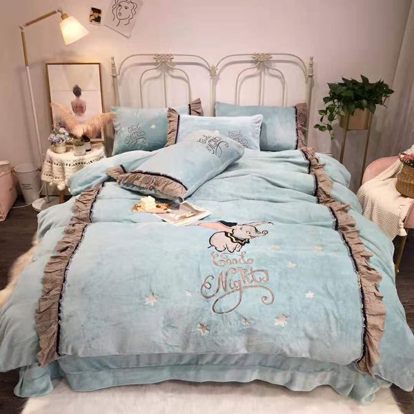 

fb1912ak0010 роскошный вес velvet пододеяльник set ab side soft bedline удобный теплый домашний текстиль молоко velvet комплект постельных п