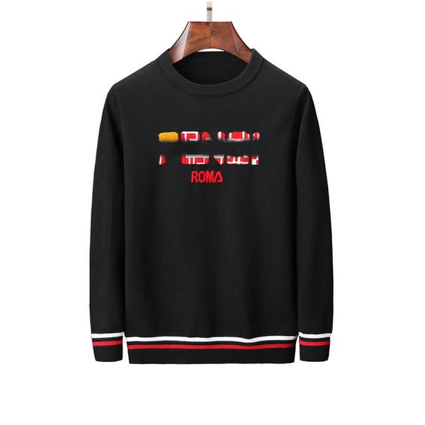 

19fw men's designer brand sweater cotton new round neck pullover style official new letter sweater wild classic hoodie, White;black