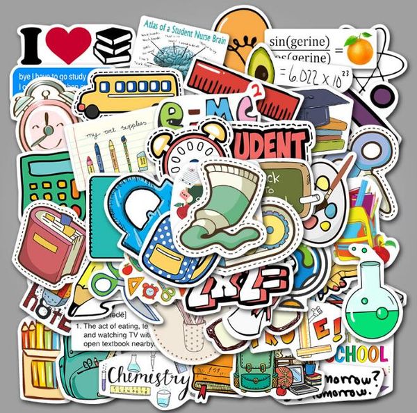 

50 non-repeating cartoon vsco stickers trolley case lapstickers car motorcycle bicycle guitar scooter funny cool stickers for child e01