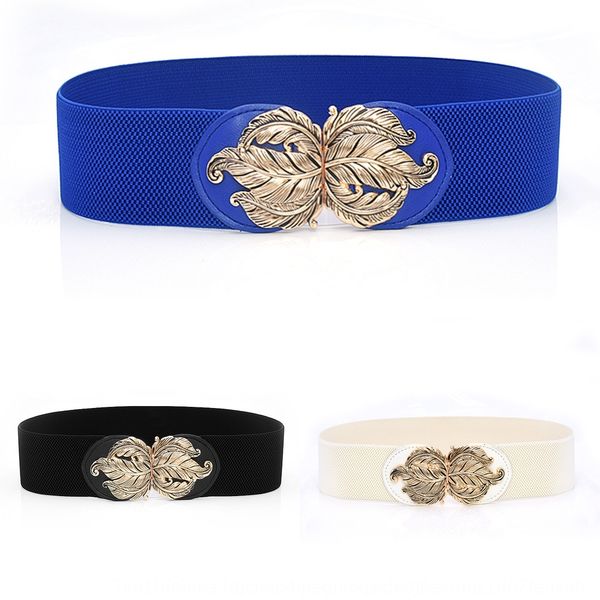 

matching dress women's wide waist band dress elastic band elastic belt all-match women's wide belt decoration, Black;brown