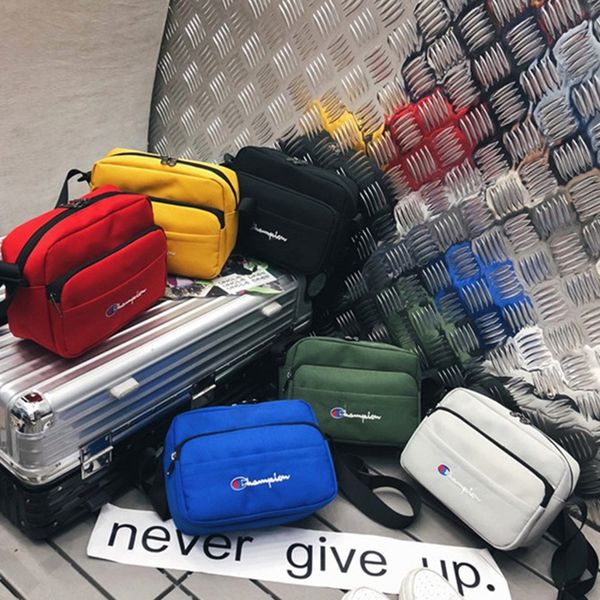 

2019 Champions Letter Crossbody Bag Fashion Men Women Shoulder Messenger Bags Classic Solid Color Sport Adjustable Strap Bags 6 Color C3269