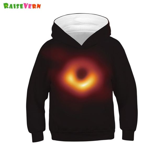 

space black hole print 3d мальчики с капюшоном для девочек повседневная толстовка с длинным рукавом с капюшоном для детей пуловер streetwear