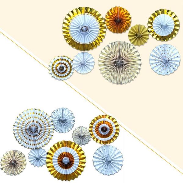 

золото / серебро бумага вентиляторы фон бумага pinwheels свадьба украшение