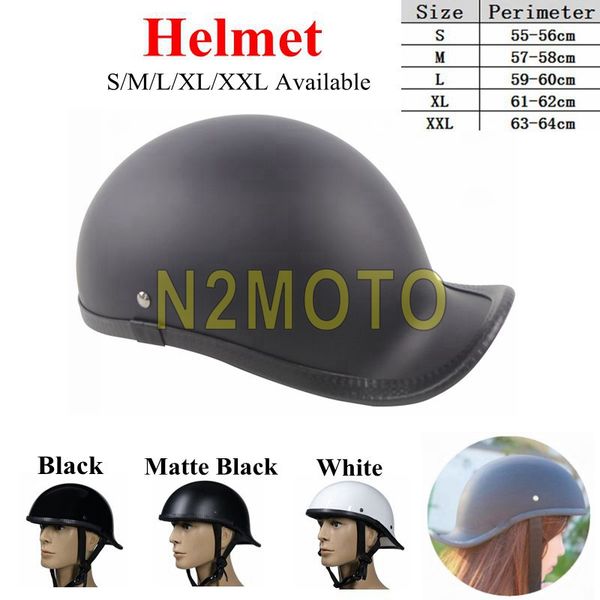 

3 цвета мотоциклетный шлем ретро новинка мотоцикл s m l xl xxl размер винтаж половина shell шлемы универсальный для чоппер крейсер