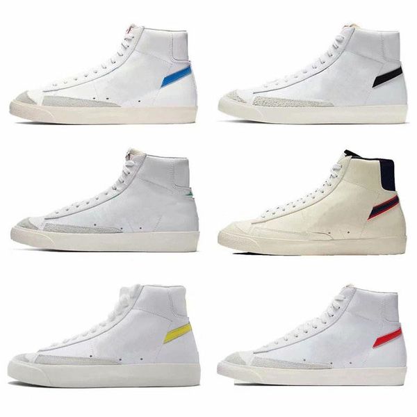 

new arrival blazer mid 77 vintage running shoes for men women black white high help training sneakers size 36-44