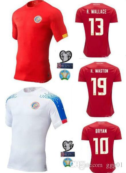 

2020 costa rica home away gold cup soccer jerseys waston 12 campell 10 la comadreja custom football uniform shirt, Black;yellow
