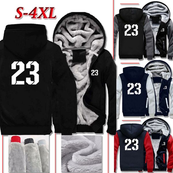 

2019 men warm thicken hooded coat zipper hoodie cardigans thicken jacket sweatshirts jackets autumn and winter(size:s-4xl, Black