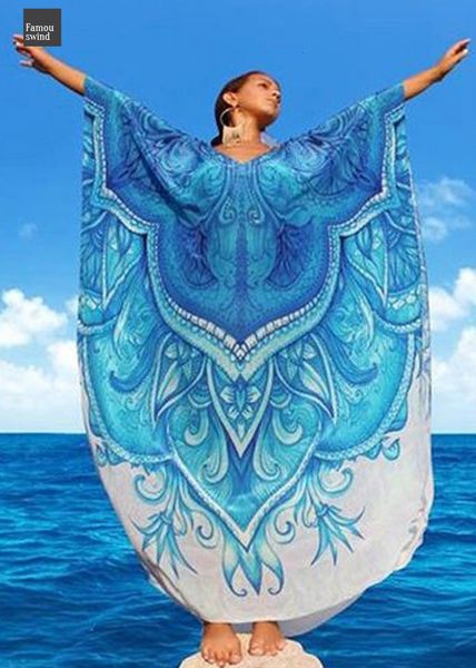 

большой макси платья размер cape swimwear wrap пляж платье печати batwing рукавом v шеи 2019 летняя robe парео boho продажа, Black;gray