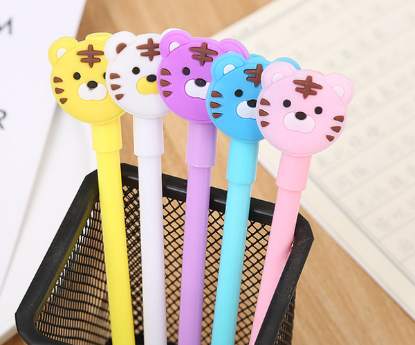 

100шт / lot 0.5mm гелевая ручка wholsaele творческий студент канцелярский тайгер авторучка офиса письменные принадлежности бесплатная достав