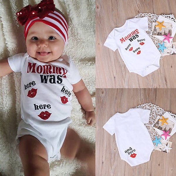 

новорожденные дети baby mommy был здесь стильный удобный корпус цельный комбинезон комбинезон одежда 0-24 м, Blue