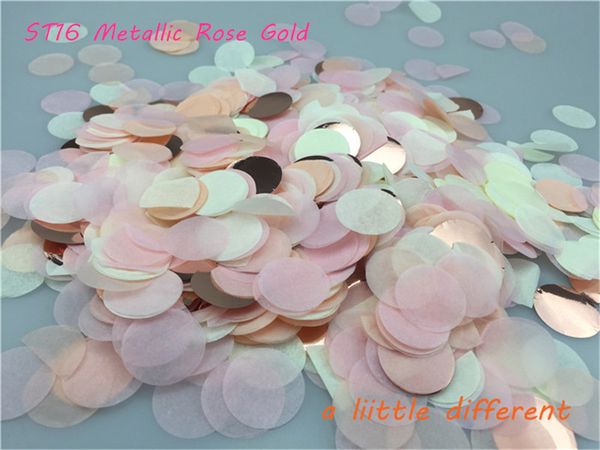 

2.5cm(1inch) 30g(3000pcs)/bag mixed rose gold tissue paper confetti for balloon filling wedding baby shower decoration