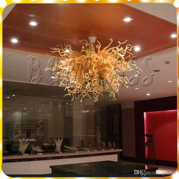

new style light source contemporary european italian chihuly style 100% hand blown glass shade crystal chandelier for home dec