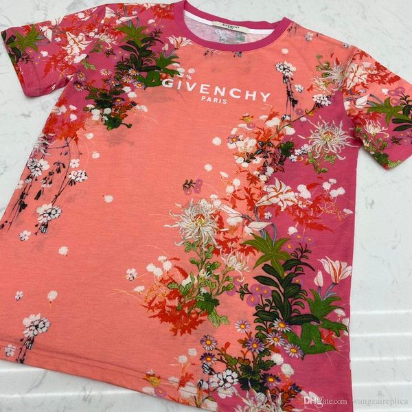 

2020 fashion luxury designer women clothes plus size oversize summer short sleeve womans tshirt cotton tee paris floral printed letters 5.12, White