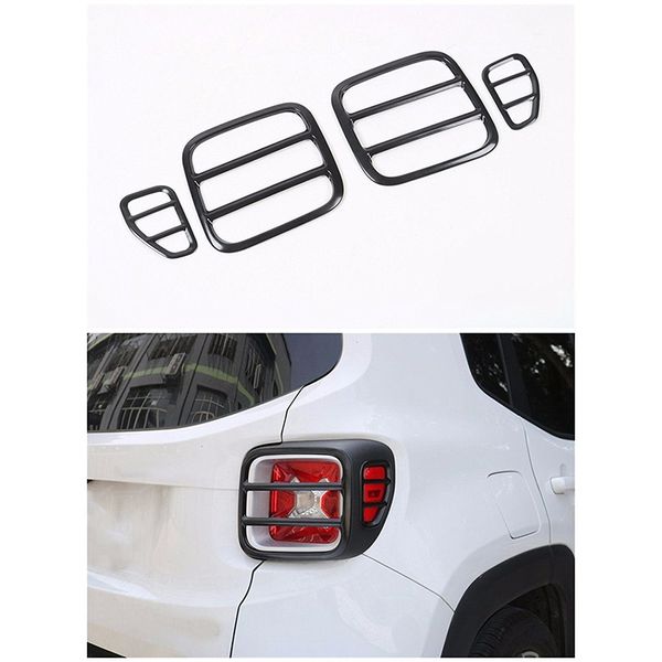 

black metal tail light rear lamp protector guard cover for 2014 up renegade