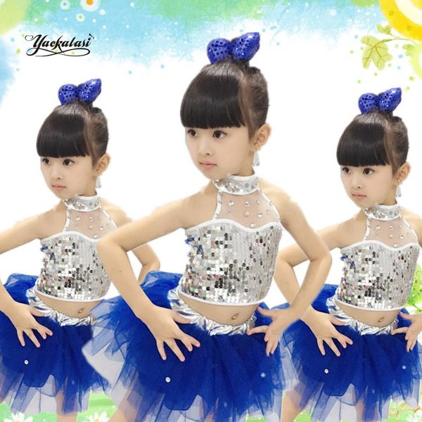 

girl butterfly princess flower skirt children latin dance dress tutu skirt paillette latin dance for kid, Black;red