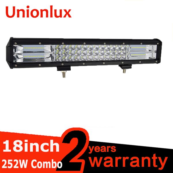 

18inch 252w 7d tri-row led light bar combo beam for offroad work light 4wd 4x4 drive led bar camper trailer work
