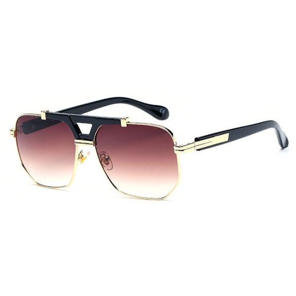 

fashion big box sunglasses men and women brand designer sunglasses anti-uv lens men and women high-end gold frame sunglasses, White;black