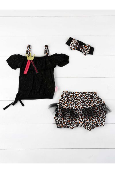 

orange black summer baby girl 3 pcs set, White