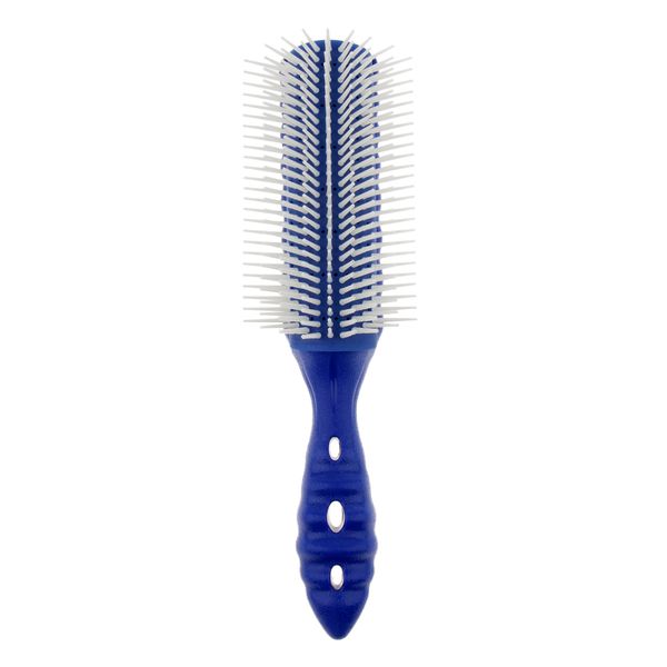 

9 row anti-static hair styling comb soft tooth smooth hair brush hairbrush, Silver