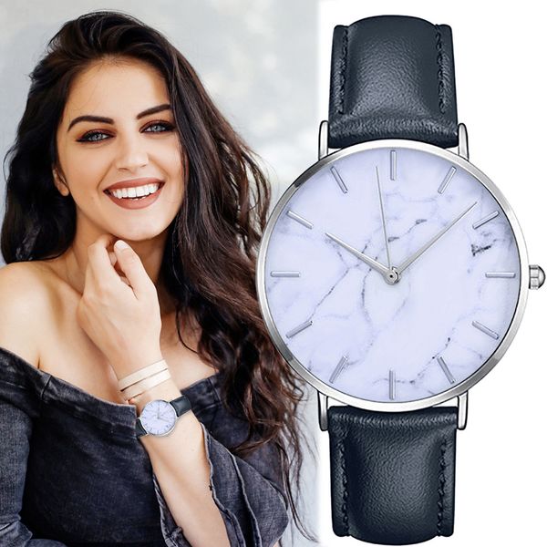 

fashion women watches white textured dial classic casual ladies quartz wrist watches zegarki damskie relojes para mujer montres, Slivery;brown