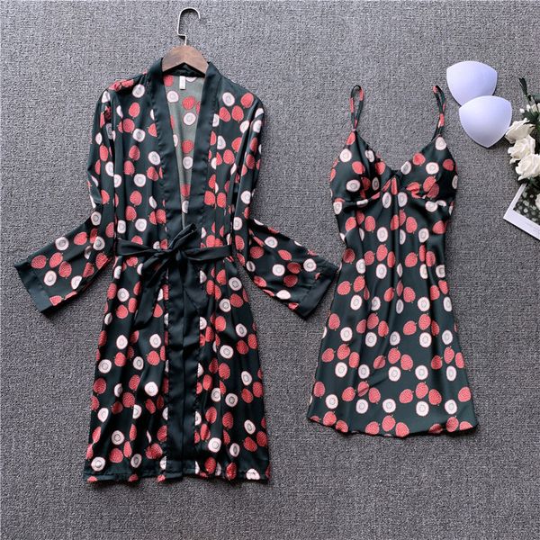 

fiklyc female summer suspenders dresses two-piece home service suit silk belt chest pad, Black;red