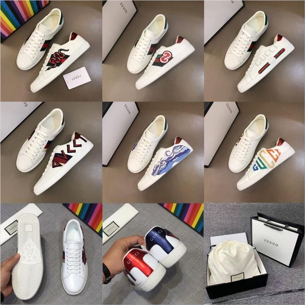 

Оригинальный Г Обувь Бренда Горячих Женщин Мужчины К 2020 Году Новые Роскошные Дизайнер Г Письмо Bee Вышивка Тигр Змея Печати Маленький Белый Спортивные Повседневные Кроссовки