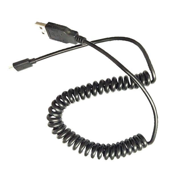 

universal new charging spring micro usb data line black for android phone