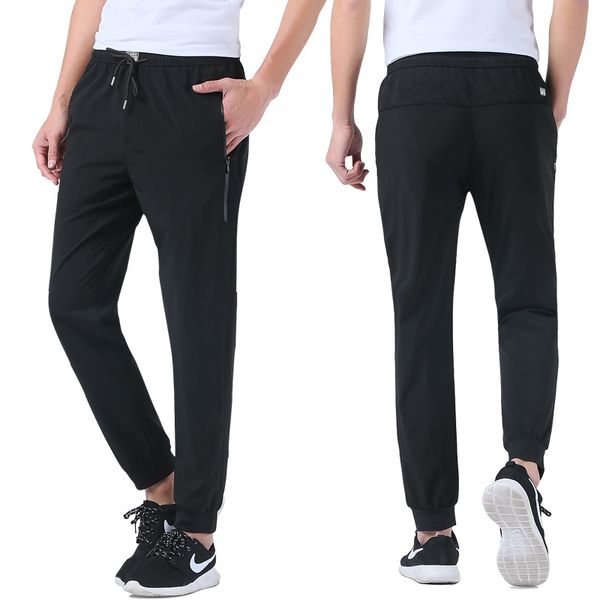 

streetwear baggy sprotting long pants men spring summer men's small foot stretch joggingg trousers male -5xl xxxxxl plus size, Black