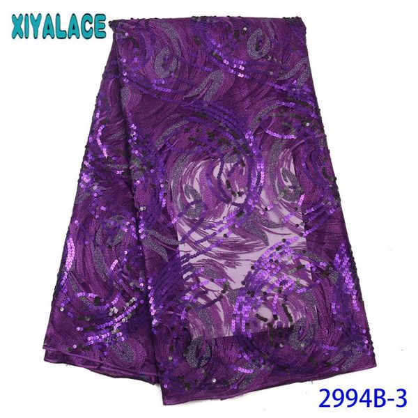 

ribbon african lace fabric 2021 purple sequin nigerian embroidered laces for women ks2994b, Pink;blue