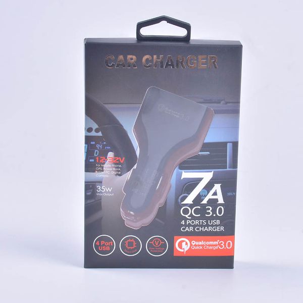 

ce квалифицирован fast питания charge usb 3.0 4 портов автомобильное зарядное устройство для iphone 11 pro max xr samsung s10 note10 быстрая