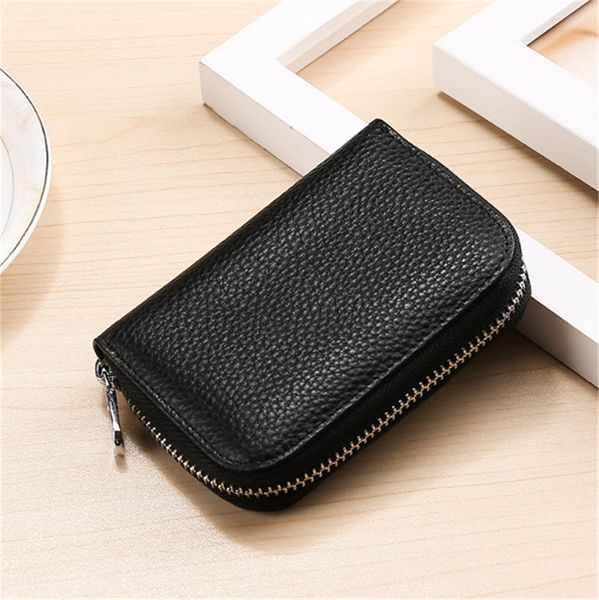 

leather wallet leather coin purse men's zipper wallet