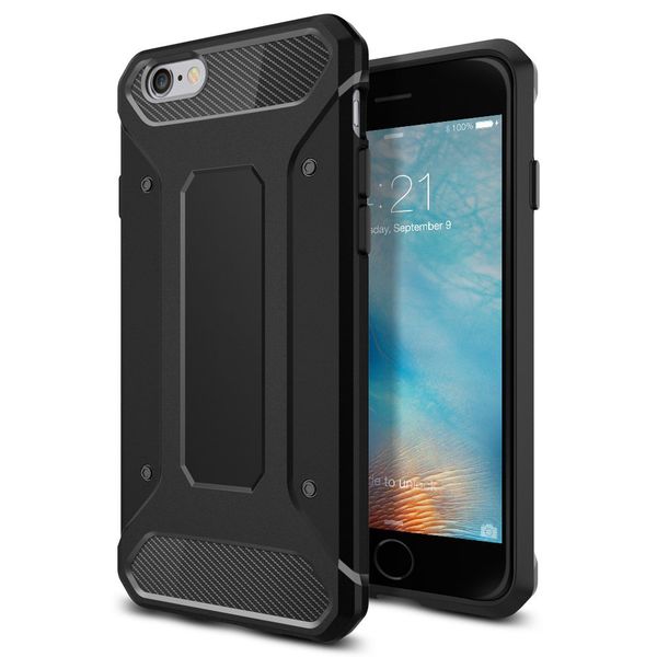 

Подтверждение прочный броня для iPhone 6s / 6 чехол (4,7") тонкий мягкий ТПУ падение сопротивления углеродного волокна Texure случаях с розничной упаковке