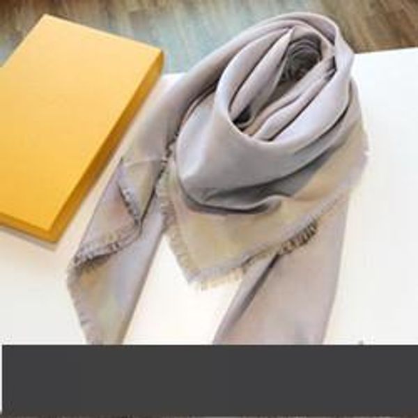 

140x140cm silk scarves 4 season scarf man womens shawl long neck 4 leaf clover design scarf 4 colors highly quality, Blue;gray