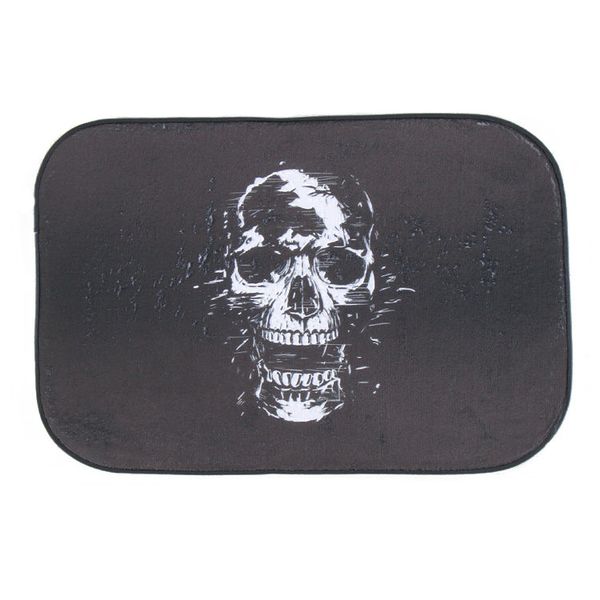 

home decor scary skull black rug carpet bedroom/bathroom floor mat 40*60cm