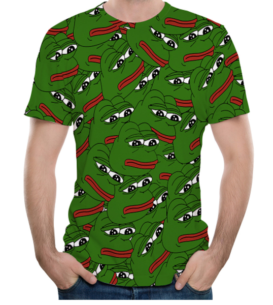 

summer hot pepe frog футболка мужчины женщины летняя мода sad frog pepe футболка печатная футболка повседневная с коротким рукавом о-образны, White;black