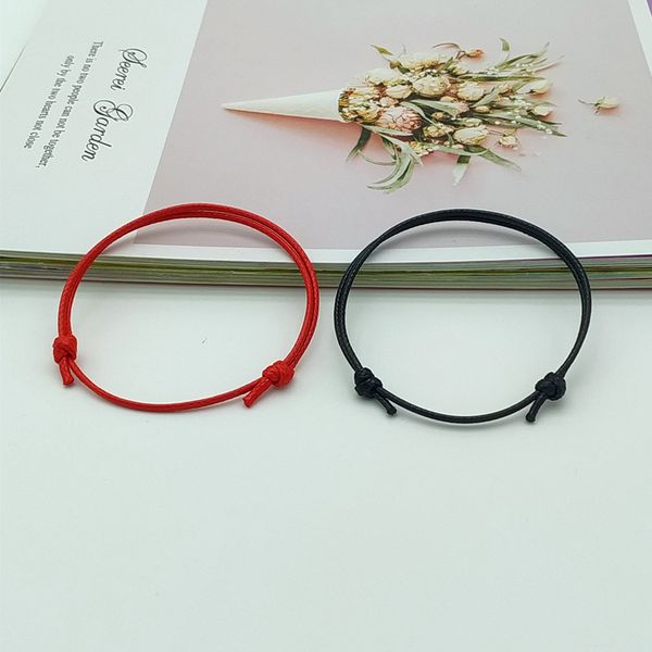 

2 pc/lot new lucky anklet for women and men handmade adjustable rope chain jewelry fashion couple bracelet paired bracelets, Red;blue