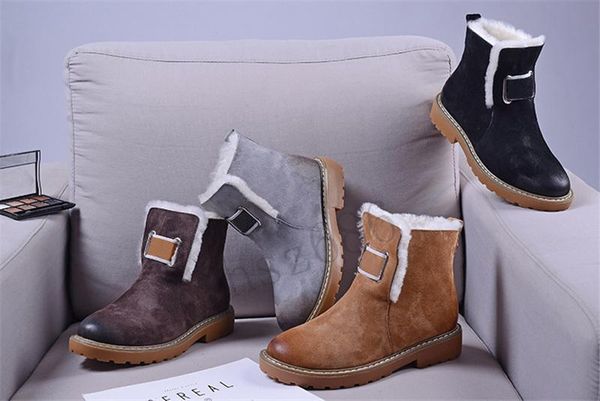 

дизайнер женщин зимние ботинки снегоступы ботинки док мартенс д-р мартин 2019 австралии ргд девочка кроссовки классический удобную снег боти, Black